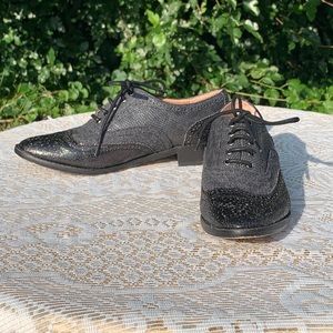 Steve Madden Black & Gray Oxfords Size 8.5